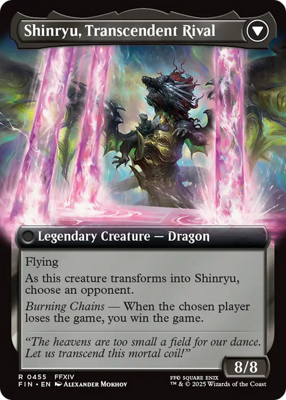 Zenos yae Galvus // Shinryu, Transcendent Rival (FIN-455) - [FINAL FANTASY]: (Extended Art) Foil
