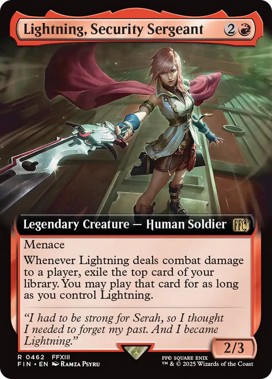 Lightning, Security Sergeant (FIN-462) - [FINAL FANTASY]: (Extended Art)