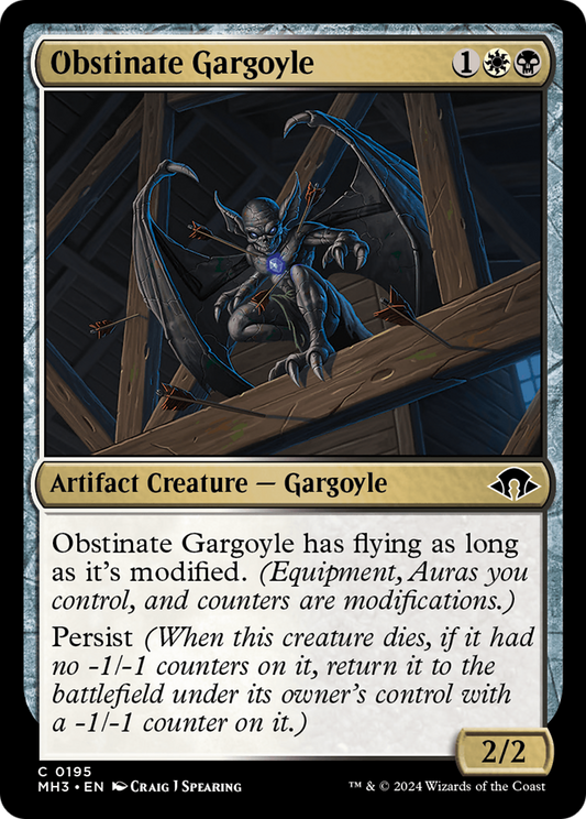 Obstinate Gargoyle (MH3-195) - [Modern Horizons 3]