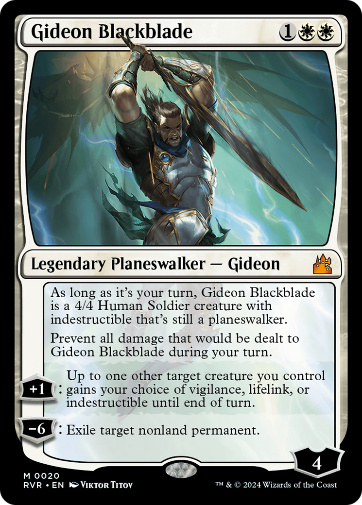 Gideon Blackblade (RVR-020) - [Ravnica Remastered] Foil