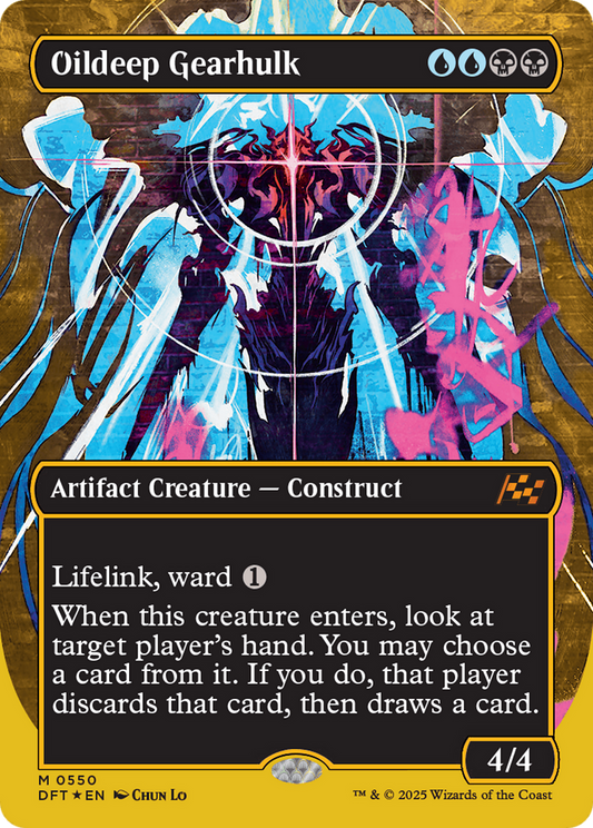 Oildeep Gearhulk (Borderless) (First-Place Foil) (DFT-550) - [Aetherdrift] Foil