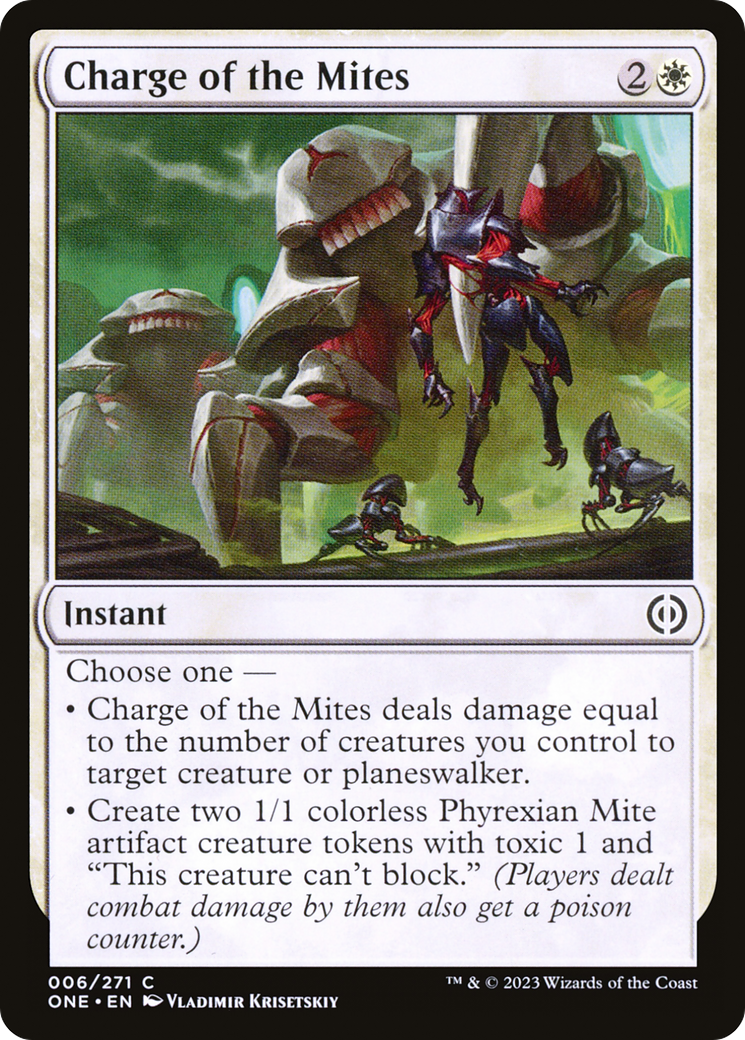 Charge of the Mites (ONE-006) - [Phyrexia: All Will Be One] Foil