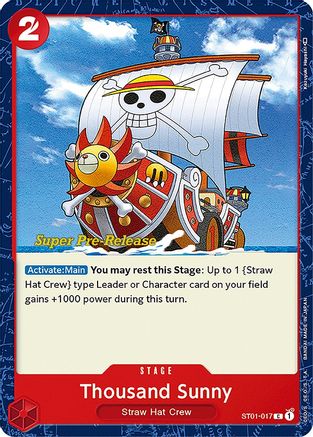 Thousand Sunny [Super Deck de Démarrage Pré-Release : L'équipage du Chapeau de Paille] 
