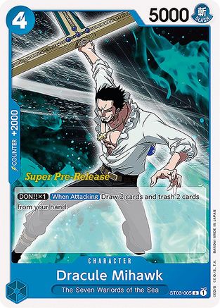 Dracule Mihawk [Super Deck de Démarrage Pré-Release : Les Sept Seigneurs de Guerre de la Mer] 