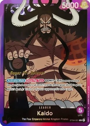Kaido (001) (ST04-001) - Super Pre-Release Starter Deck 4: Animal Kingdom Pirates