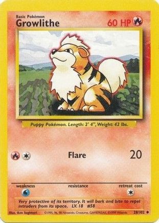 Growlithe 28/102 - [Base Set]