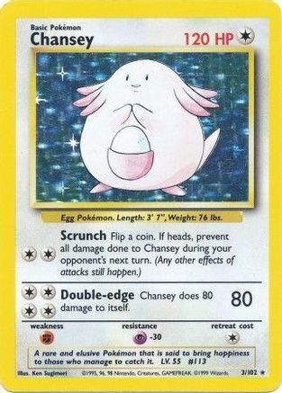 Chansey 3/102 - [Base Set] Holofoil