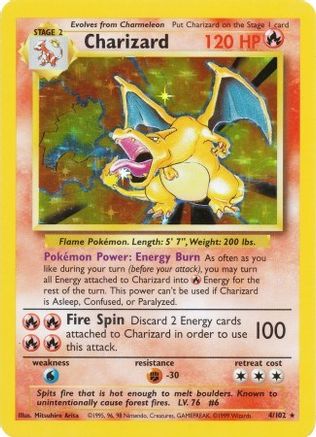 Charizard 4/102 - [Base Set] Holofoil