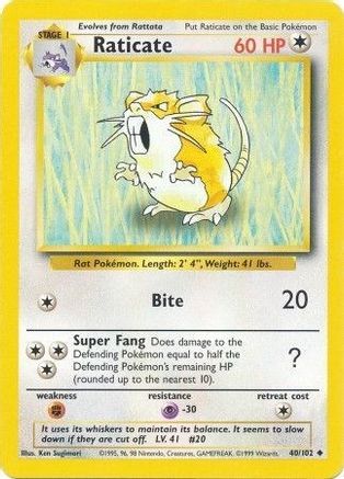 Raticate 40/102 - [Base Set]