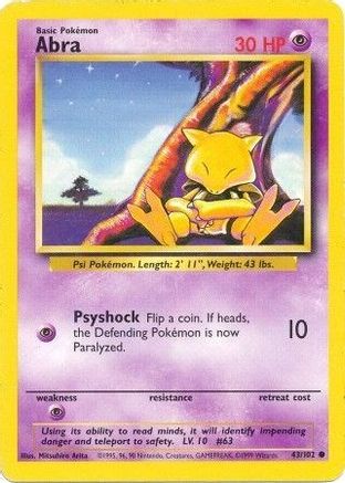 Abra 43/102 - [Base Set]