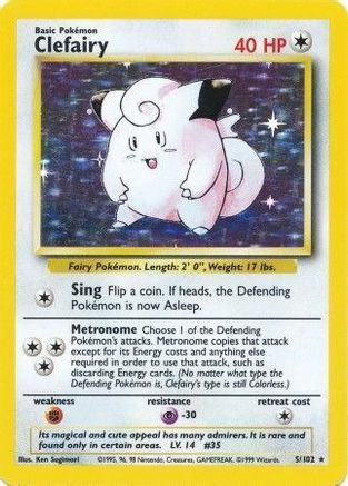 Clefairy 5/102 - [Base Set] Holofoil