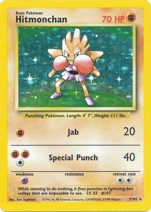 Hitmonchan 7/102 - [Base Set] Holofoil