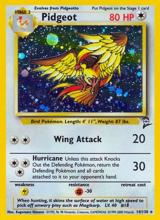 Pidgeot 14/130 - [Base Set 2] Holofoil