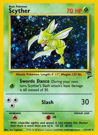 Scyther 17/130 - [Base Set 2] Holofoil