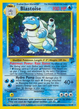 Blastoise 2/130 - [Base Set 2] Holofoil