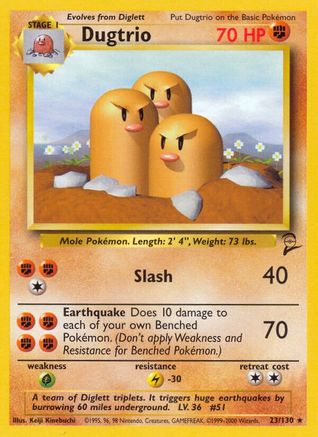 Dugtrio 23/130 - [Base Set 2]