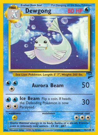 Dewgong 36/130 - [Base Set 2]