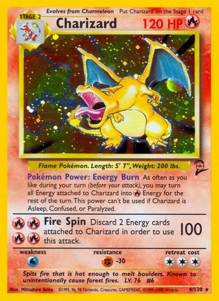 Charizard 4/130 - [Base Set 2] Holofoil