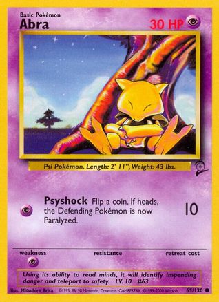 Abra 65/130 - [Base Set 2]