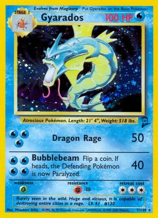 Gyarados 7/130 - [Base Set 2] Holofoil