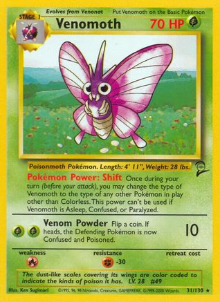 Venomoth (31/130) [Ensemble de base 2] 