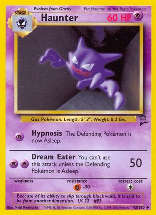 Haunter 43/130 - [Base Set 2]
