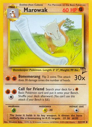 Marowak 52/130 - [Base Set 2]