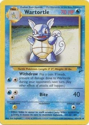 Wartortle 63/130 - [Base Set 2]