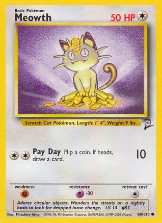Meowth 80/130 - [Base Set 2]