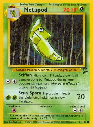 Metapod 81/130 - [Base Set 2]