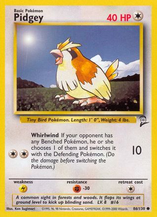Pidgey 86/130 - [Base Set 2]