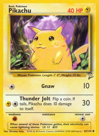 Pikachu 87/130 - [Base Set 2]