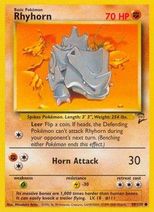 Rhyhorn 90/130 - [Base Set 2]