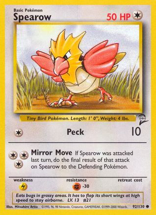 Spearow (92/130) [Ensemble de base 2] 