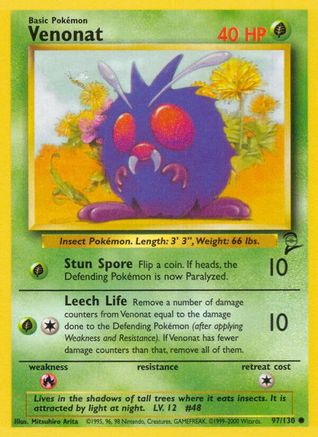 Venonat 97/130 - [Base Set 2]