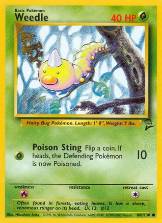 Weedle 100/130 - [Base Set 2]