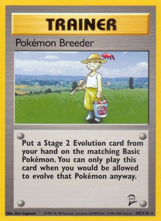 Pokemon Breeder 105/130 - [Base Set 2]