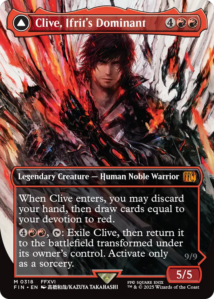 Clive, Ifrit's Dominant // Ifrit, Warden of Inferno (FIN-318) - [FINAL FANTASY]: (enchantment) (Borderless)