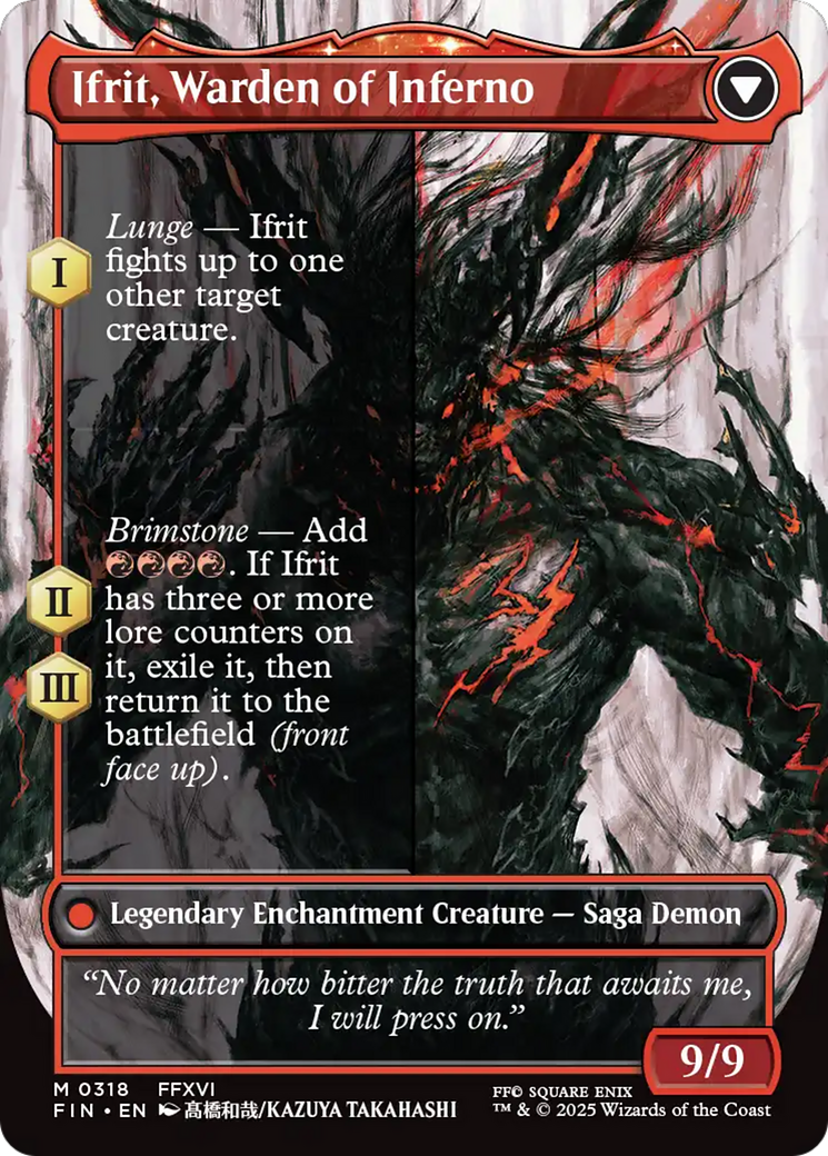 Clive, Ifrit's Dominant // Ifrit, Warden of Inferno (FIN-318) - [FINAL FANTASY]: (enchantment) (Borderless)
