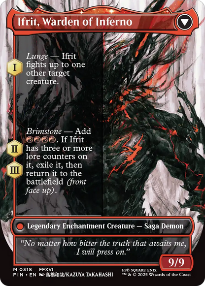 Clive, Ifrit's Dominant // Ifrit, Warden of Inferno (FIN-318) - [FINAL FANTASY]: (enchantment) (Borderless)