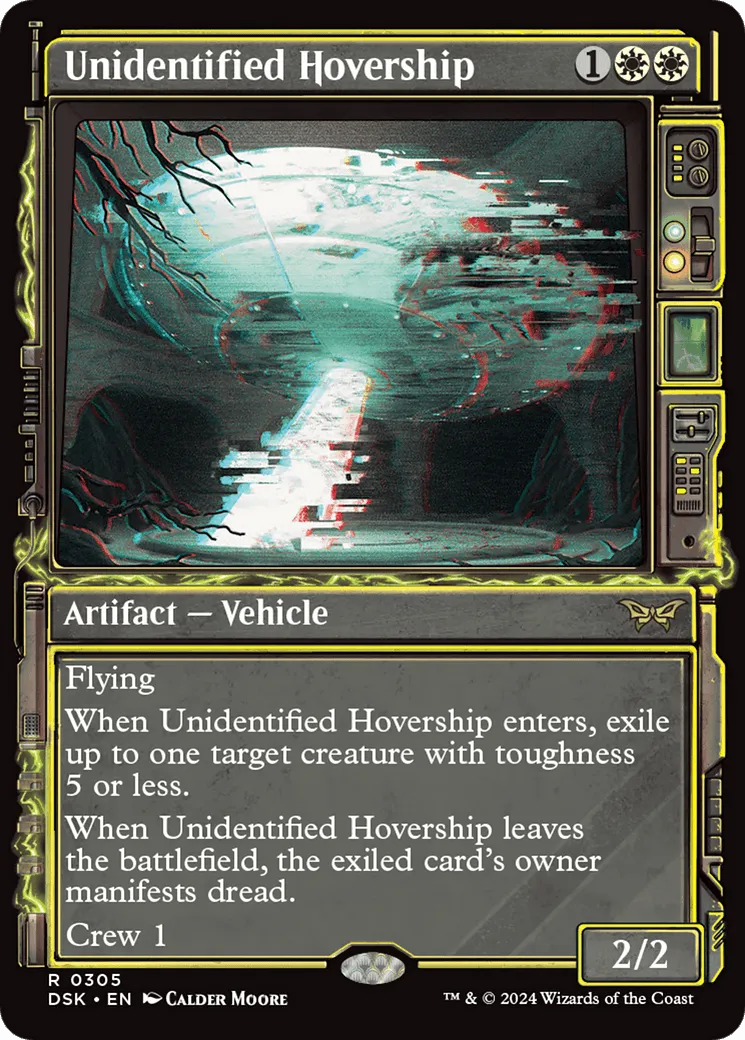 Unidentified Hovership (DSK-305) - [Duskmourn: House of Horror]: (Showcase) Foil