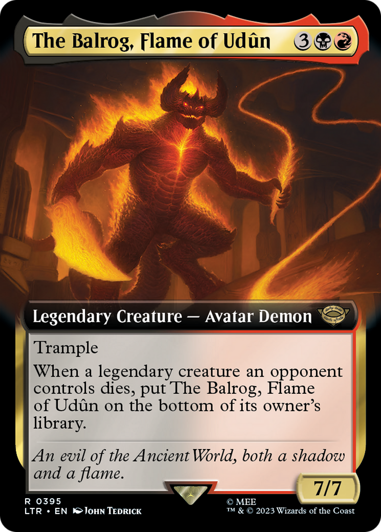 The Balrog, Flame of Udûn (LTR-395) - [The Lord of the Rings: Tales of Middle-earth]: (Extended Art)