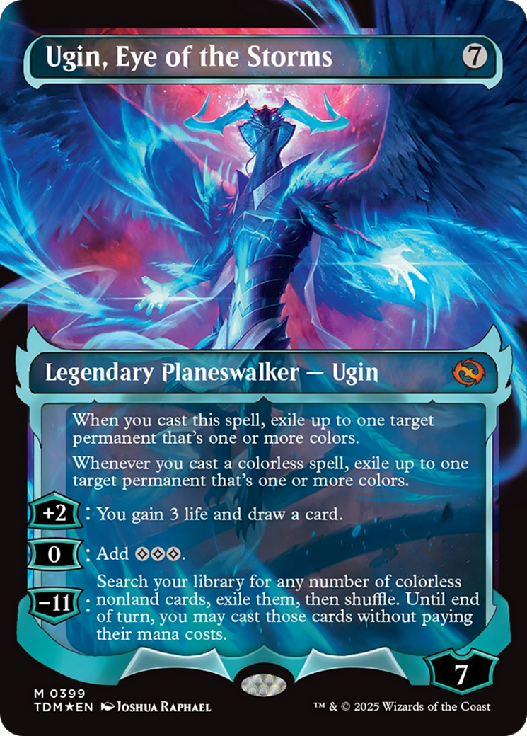 Ugin, Eye of the Storms (Showcase) (TDM-399) - [Tarkir: Dragonstorm]: (Showcase) (Borderless) Foil