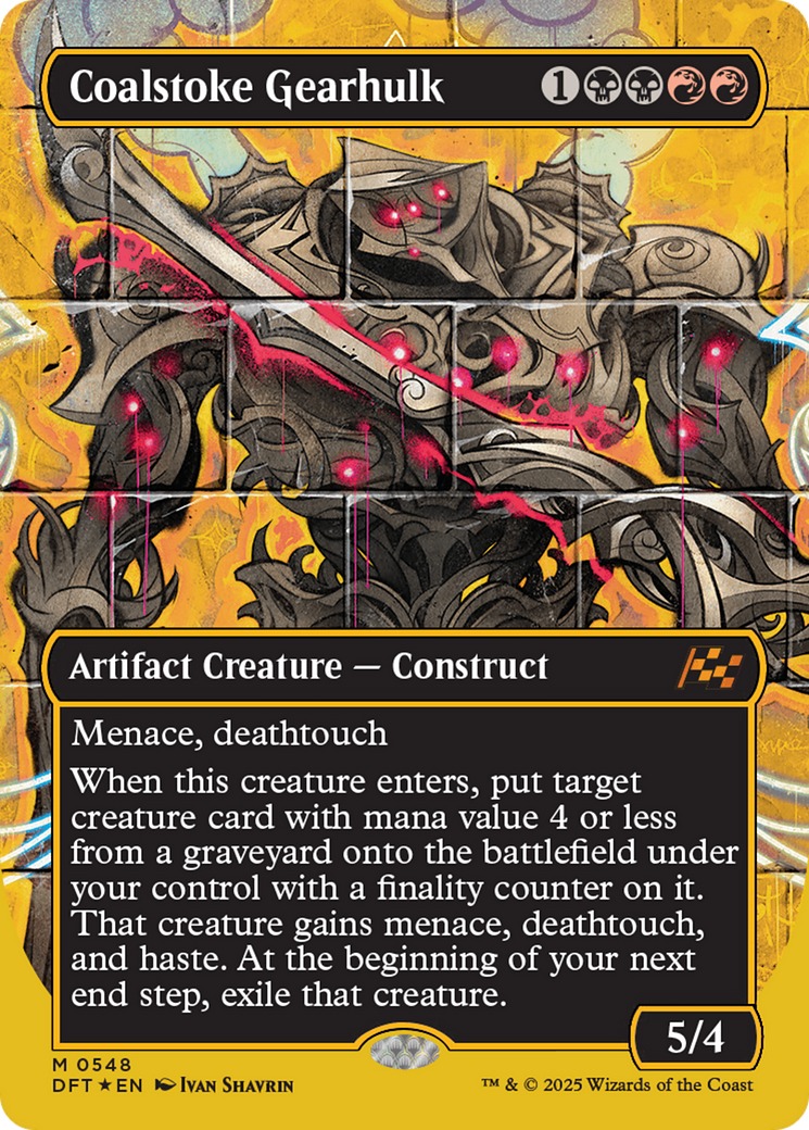 Coalstoke Gearhulk (Borderless) (First-Place Foil) (DFT-548) - [Aetherdrift] Foil