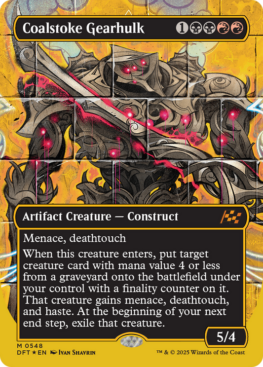 Coalstoke Gearhulk (Borderless) (First-Place Foil) (DFT-548) - [Aetherdrift] Foil