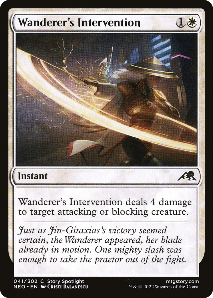 Wanderer's Intervention (NEO-041) - [Kamigawa: Neon Dynasty]