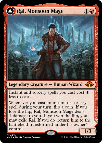 Ral, mage de la mousson // Ral, prodige des lignes ley (MH3-247) - [Modern Horizons 3] 