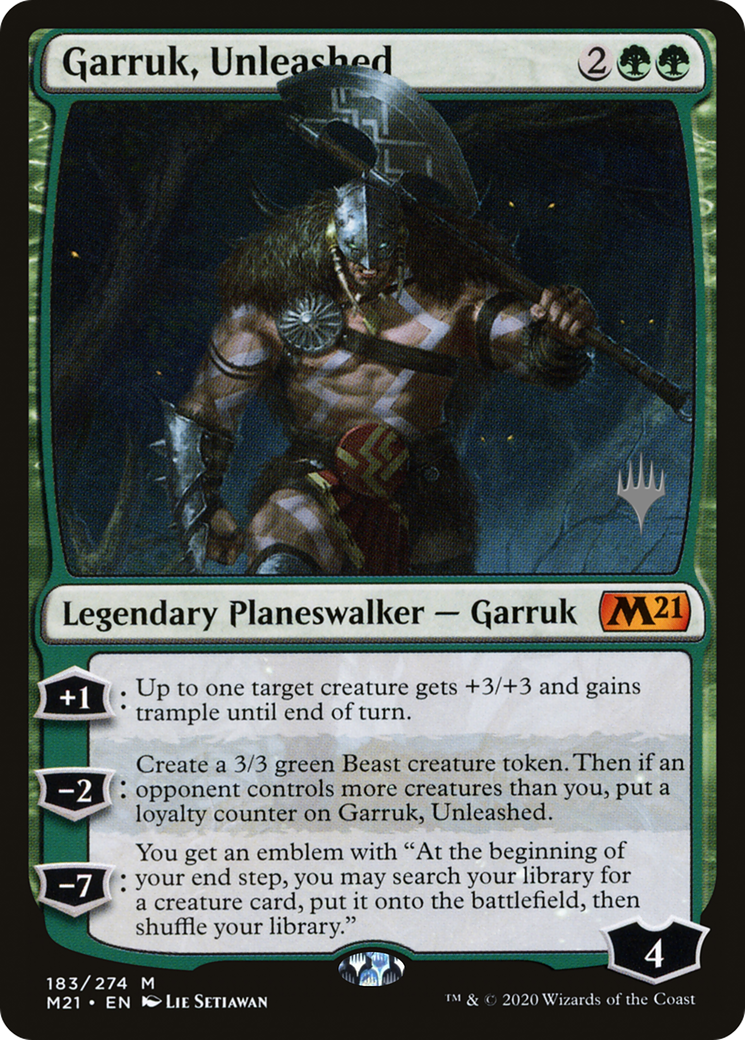 Garruk, Unleashed (PPM21-183) - [Core Set 2021 Promos]