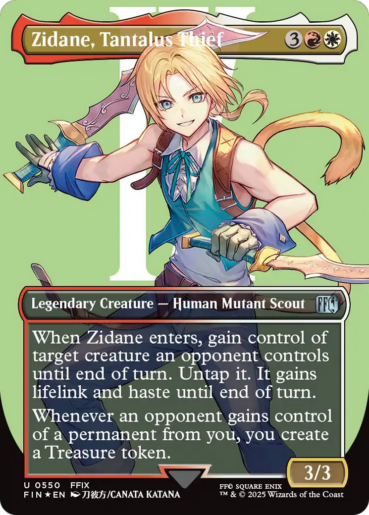 Zidane, Tantalus Thief (FIN-550) - [FINAL FANTASY] (Borderless) Foil