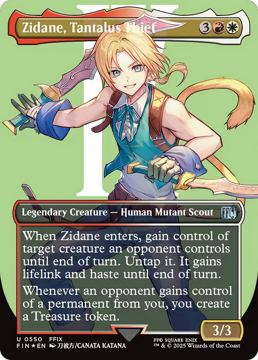 Zidane, Tantalus Thief (FIN-550) - [FINAL FANTASY] (Borderless) Foil